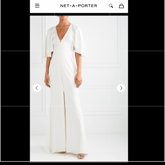 Les Heroines Hedy ruched matte-satin gown - Picture 2 of 8